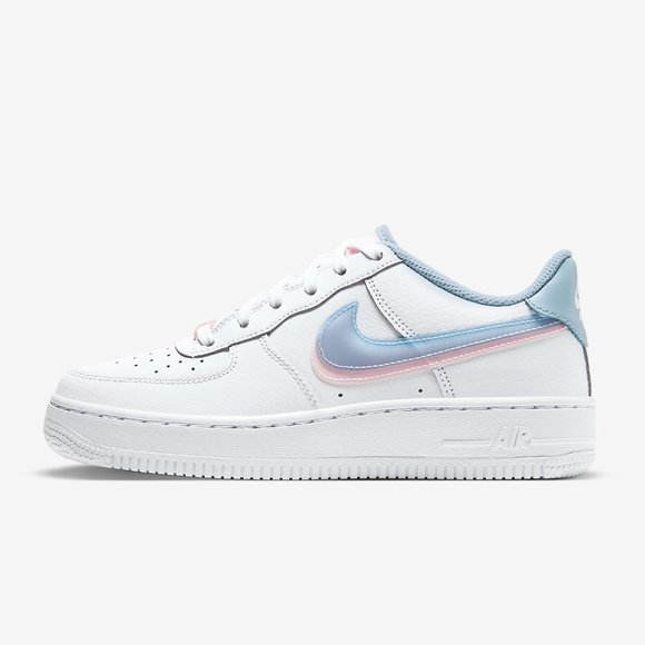 Nike Other - NIKE AIR FORCE 1 LV8 GS 'DOUBLE SWOOSH' WHITE/LIGHT ARMORY BLUE